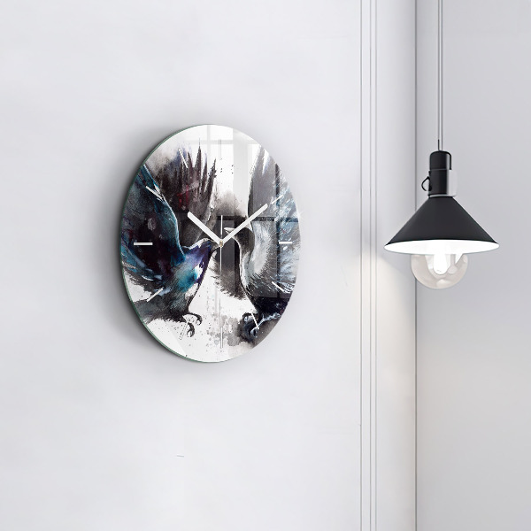 Orologio rotondo Uccelli dipinti
