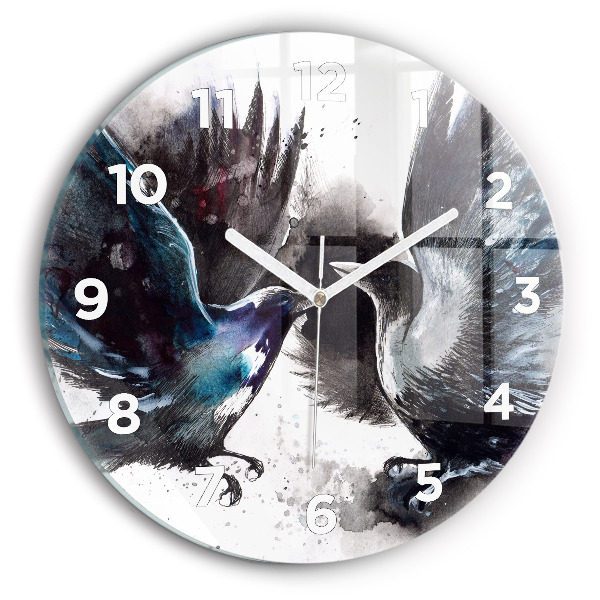 Orologio rotondo Uccelli dipinti