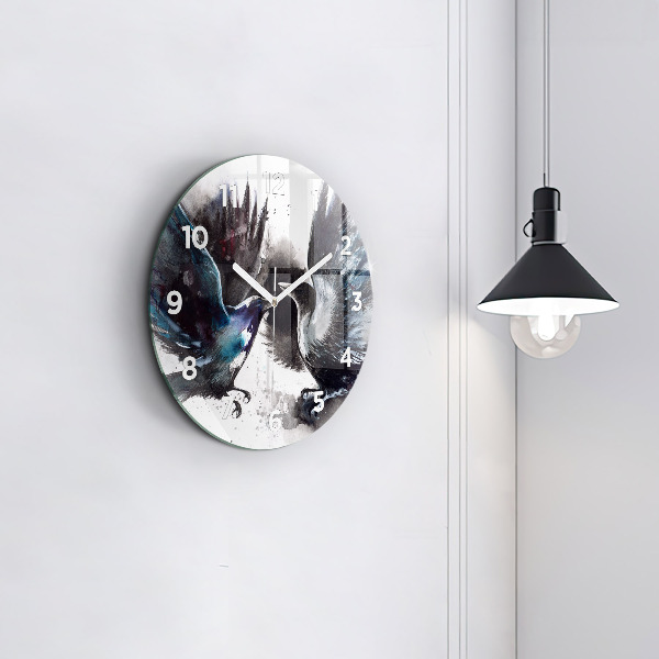 Orologio rotondo Uccelli dipinti