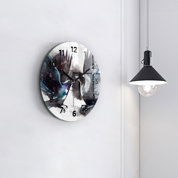 Orologio rotondo Uccelli dipinti