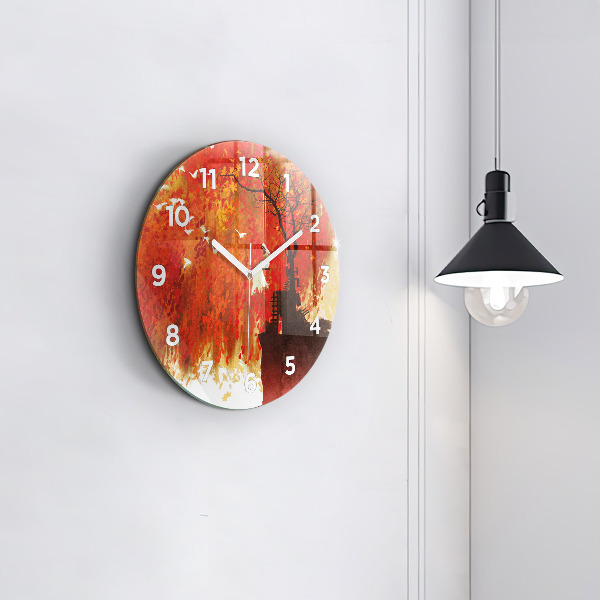 Orologio rotondo Sposa in autunno