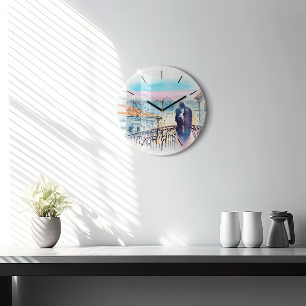 Orologio rotondo Persone in acquerello