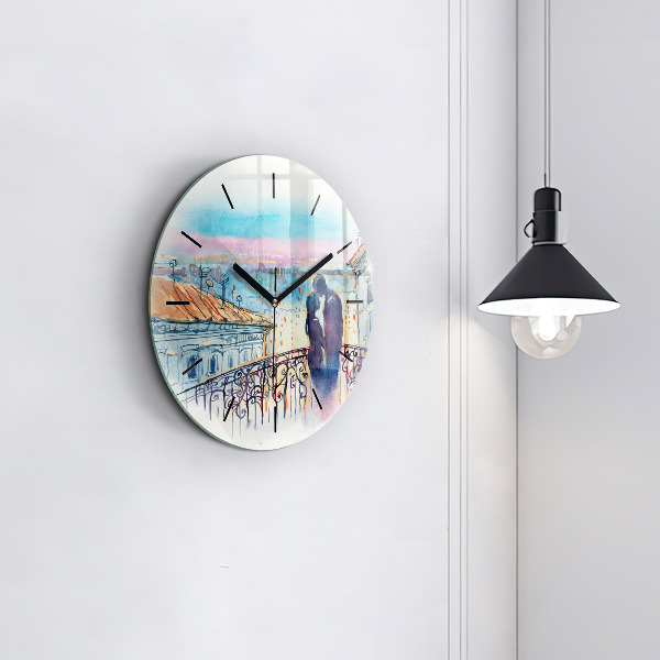 Orologio rotondo Persone in acquerello