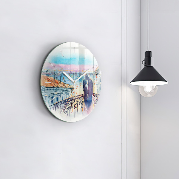 Orologio rotondo Persone in acquerello