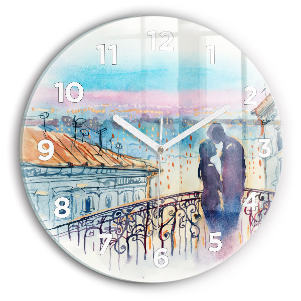 Orologio rotondo Persone in acquerello