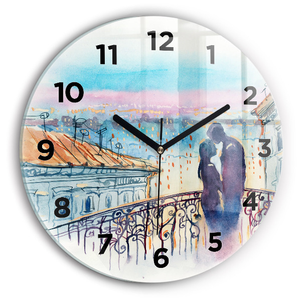 Orologio rotondo Persone in acquerello