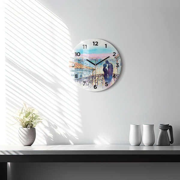 Orologio rotondo Persone in acquerello