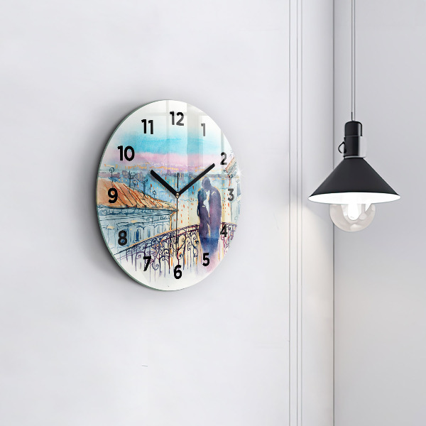 Orologio rotondo Persone in acquerello