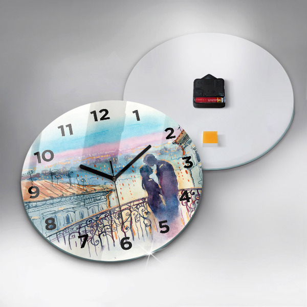 Orologio rotondo Persone in acquerello