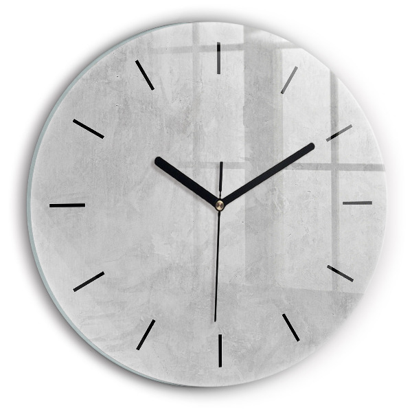 Orologio rotondo in vetro Muro di pietra