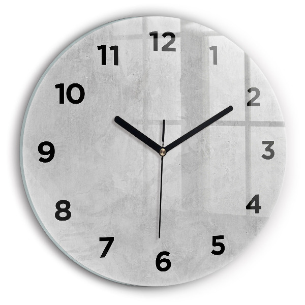Orologio rotondo in vetro Muro di pietra