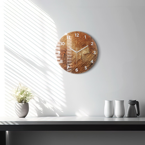 Orologio rotondo Vecchio ceppo d'albero