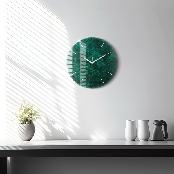 Orologio rotondo Muro di smeraldo