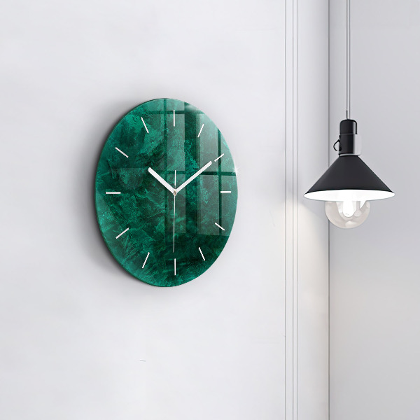 Orologio rotondo Muro di smeraldo