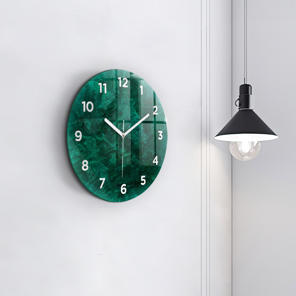 Orologio rotondo Muro di smeraldo