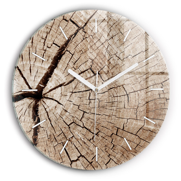 Orologio rotondo Vecchio ceppo di legno