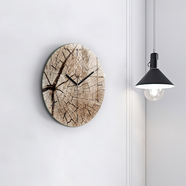 Orologio rotondo Vecchio ceppo di legno