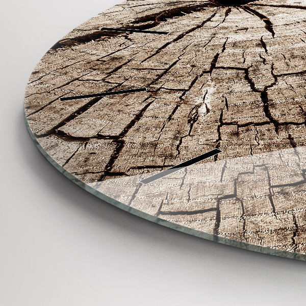 Orologio rotondo Vecchio ceppo di legno