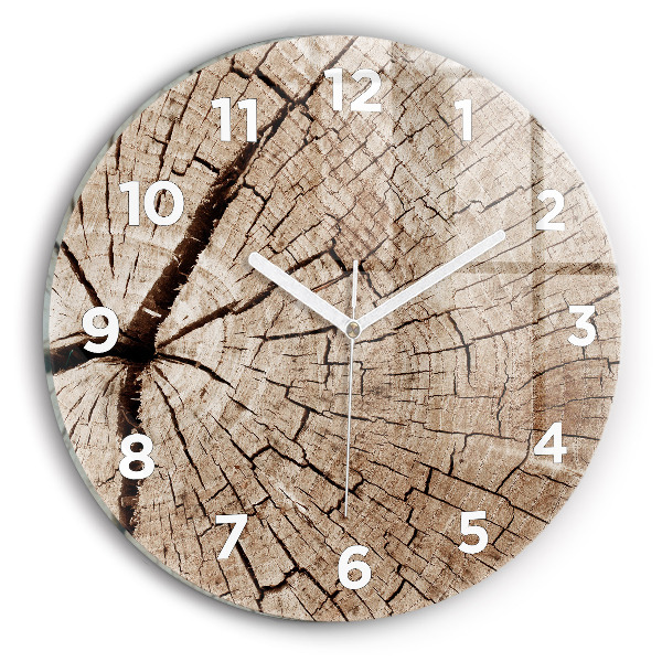 Orologio rotondo Vecchio ceppo di legno
