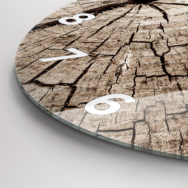 Orologio rotondo Vecchio ceppo di legno