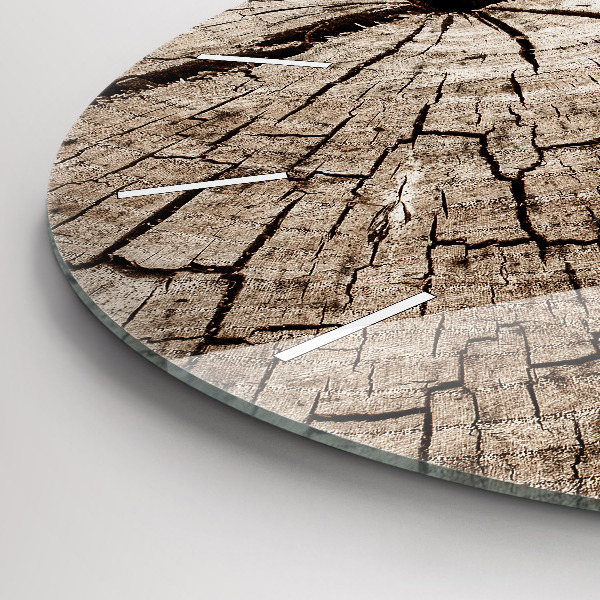 Orologio rotondo Vecchio ceppo di legno