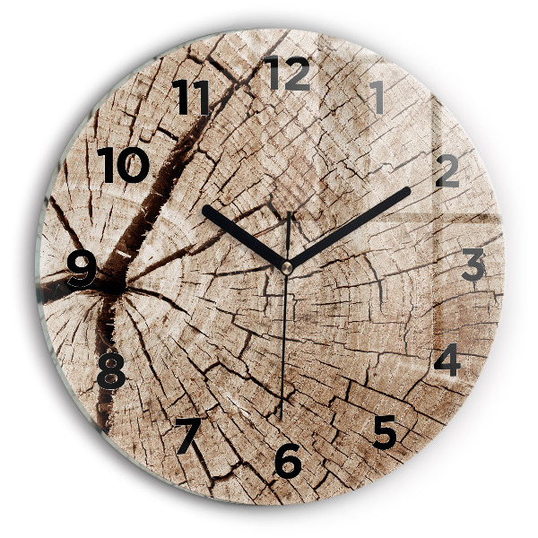 Orologio rotondo Vecchio ceppo di legno
