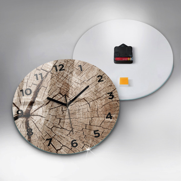 Orologio rotondo Vecchio ceppo di legno