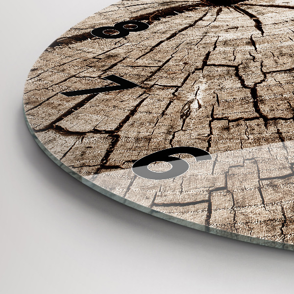 Orologio rotondo Vecchio ceppo di legno
