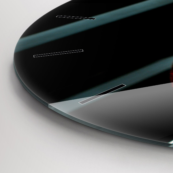 Orologio rotondo Una bottiglia di vino