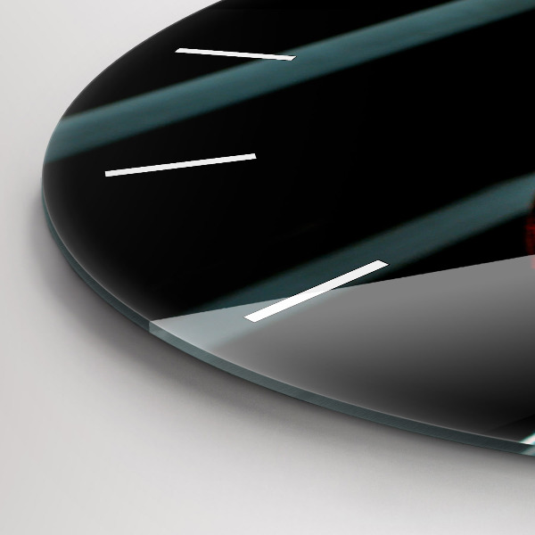 Orologio rotondo Una bottiglia di vino