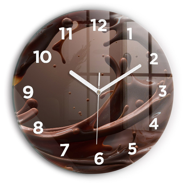 Orologio rotondo in vetro Onde di cacao