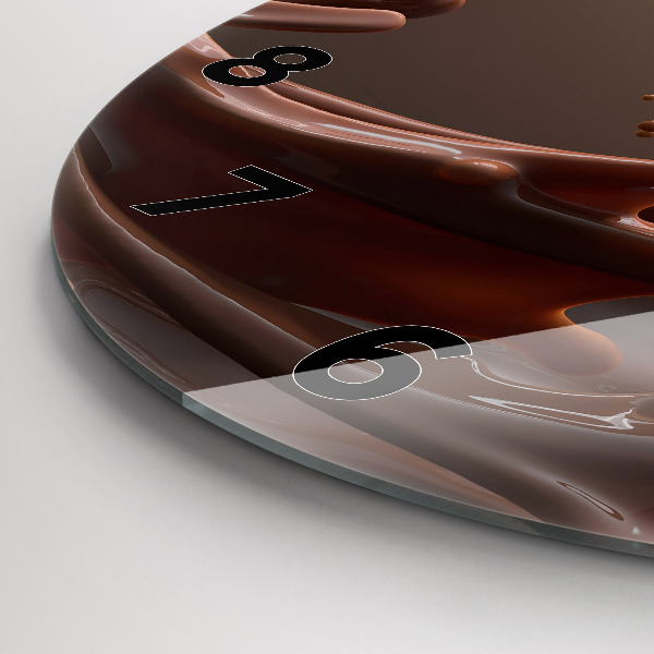 Orologio rotondo in vetro Onde di cacao