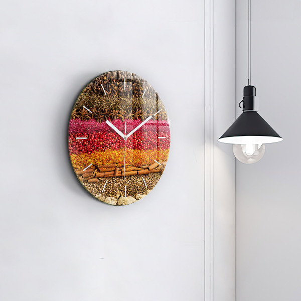 Orologio rotondo in vetro File di spezie