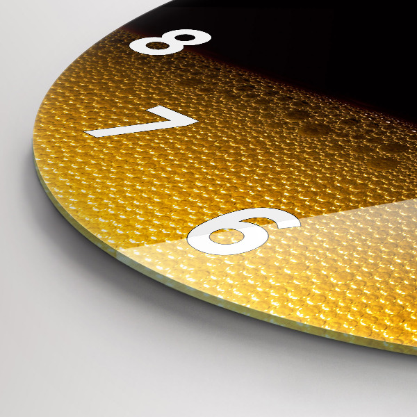 Orologio rotondo in vetro Succo d'arancia