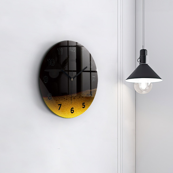 Orologio rotondo in vetro Succo d'arancia