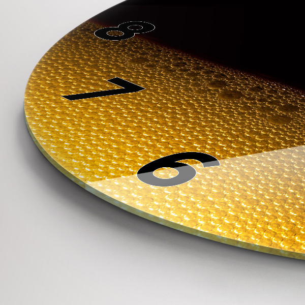 Orologio rotondo in vetro Succo d'arancia