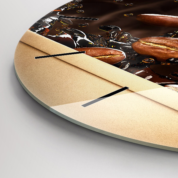 Orologio rotondo in vetro Caffè caldo