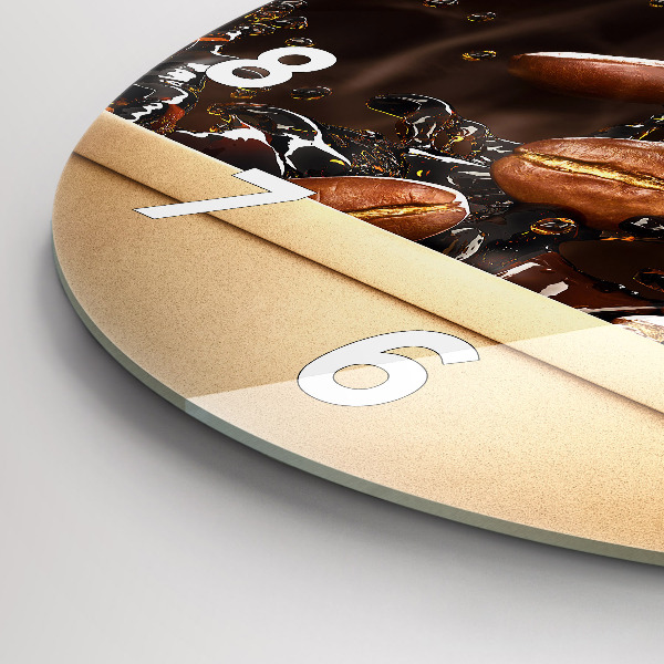 Orologio rotondo in vetro Caffè caldo