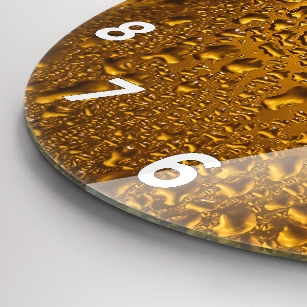 Orologio rotondo in vetro Un boccale di birra