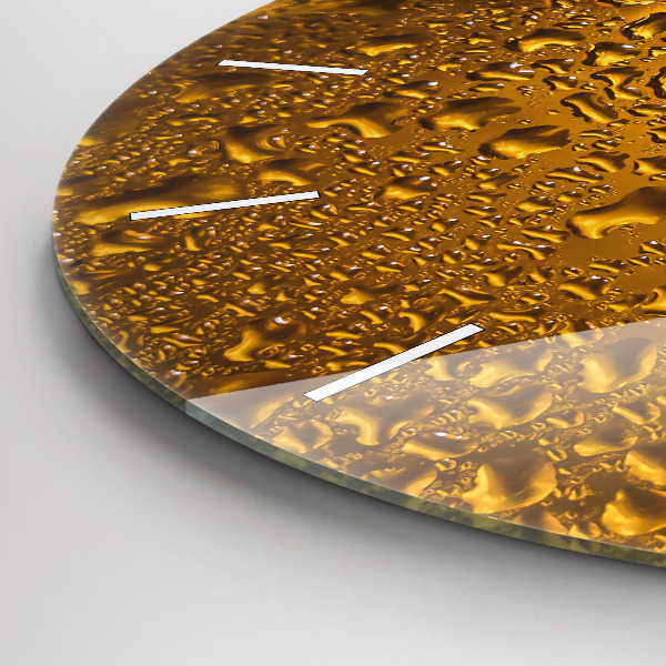 Orologio rotondo in vetro Un boccale di birra