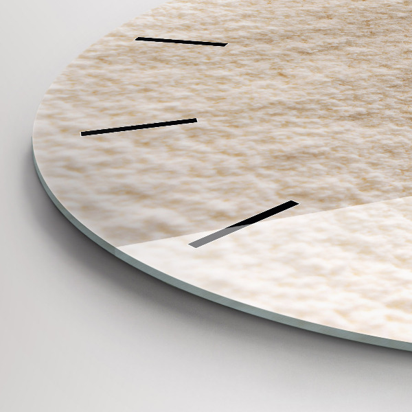 Orologio rotondo in vetro Farina e spighe di grano