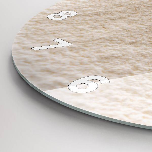 Orologio rotondo in vetro Farina e spighe di grano