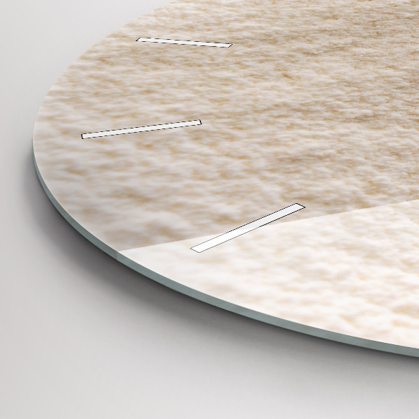 Orologio rotondo in vetro Farina e spighe di grano