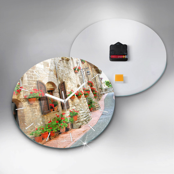 Orologio rotondo Una strada pittoresca