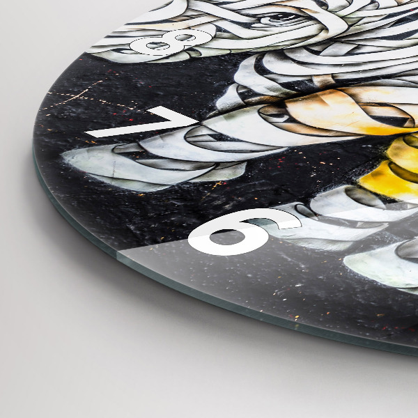 Orologio rotondo Rinoceronte astratto