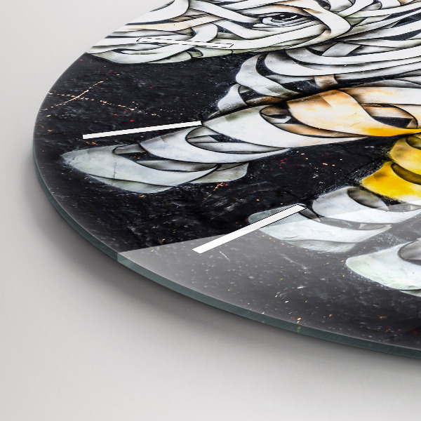 Orologio rotondo Rinoceronte astratto