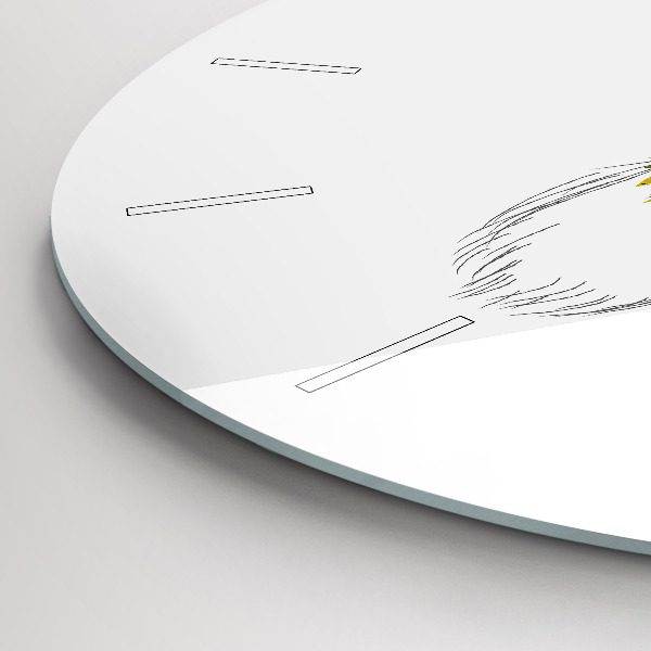 Orologio rotondo Testa di cervo colorata