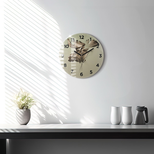Orologio rotondo Alce grafico