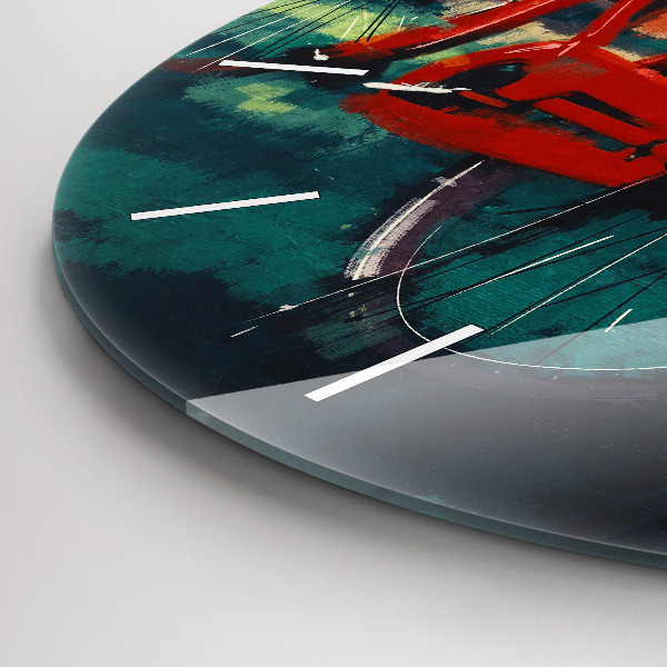 Orologio rotondo Bici dipinta