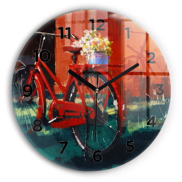 Orologio rotondo Bici dipinta